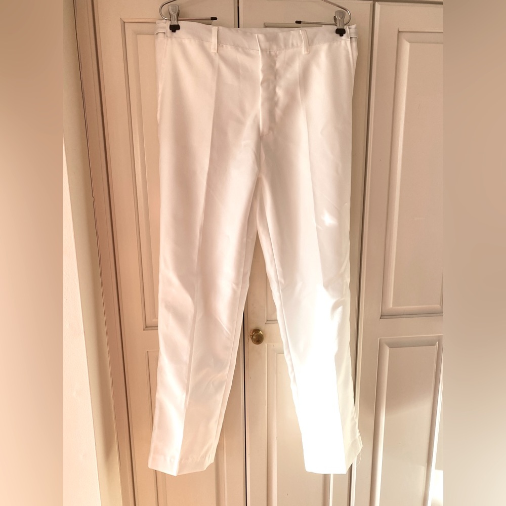 White men's Pants Adjustable waist 30-36